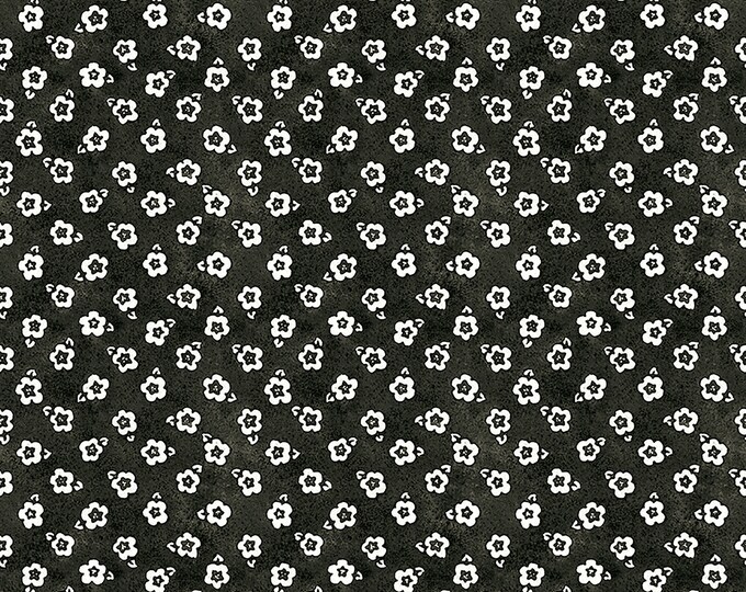 Painter's Palette Posey Fabric // Riley Blake C8941-BLACK by the Half Yard