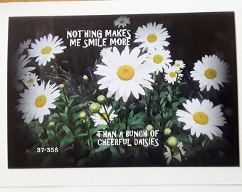 5x7 BLANK NOTE CARD - Daisies