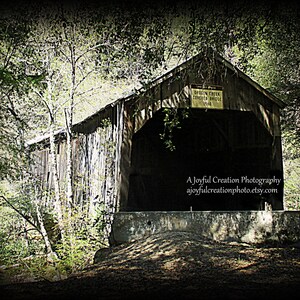 OREGON CREEK COVERED bridge - Northern California  8x10 photograph