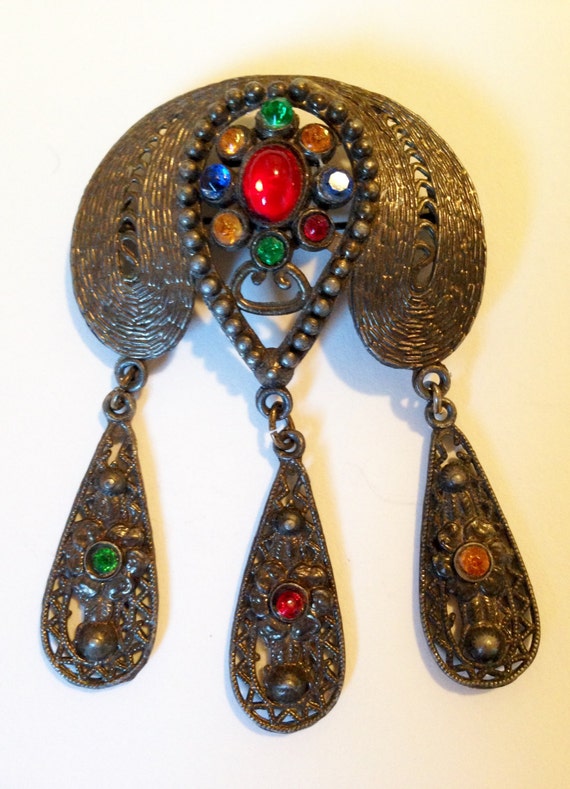 30's Rhinestone Brooch