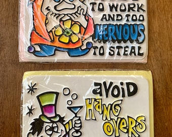 Vintage 1970’s Novelty Plaques/Oversized Cards