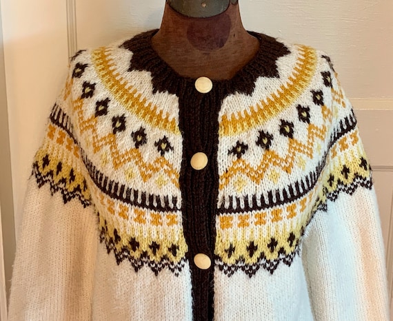 Vintage 70’s Hand Knit Sweater - image 1