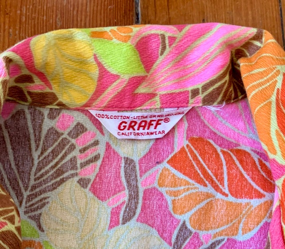 Vintage Tropical Late 60’s Woman’s Graff Blouse - image 7