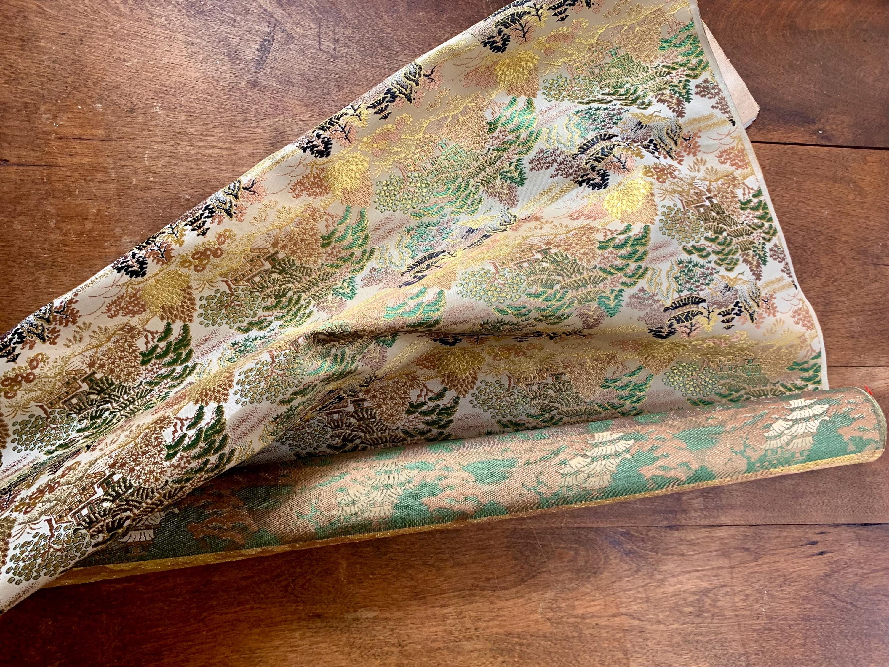 4.5 Yards Vintage Bolt 60's Japanese Silk Brocade Fabric - Etsy