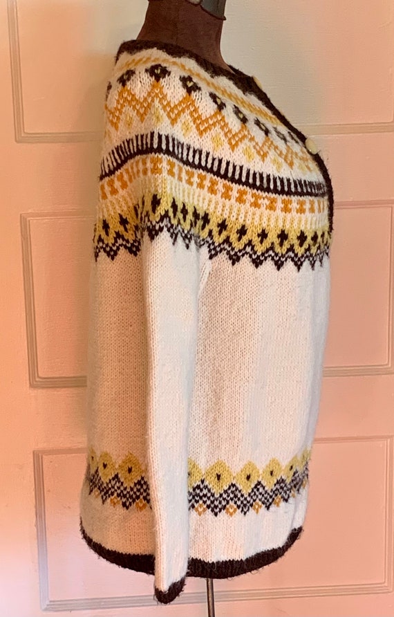 Vintage 70’s Hand Knit Sweater - image 3