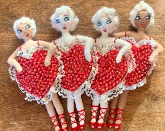 Little Burlesque Valentine Dolls