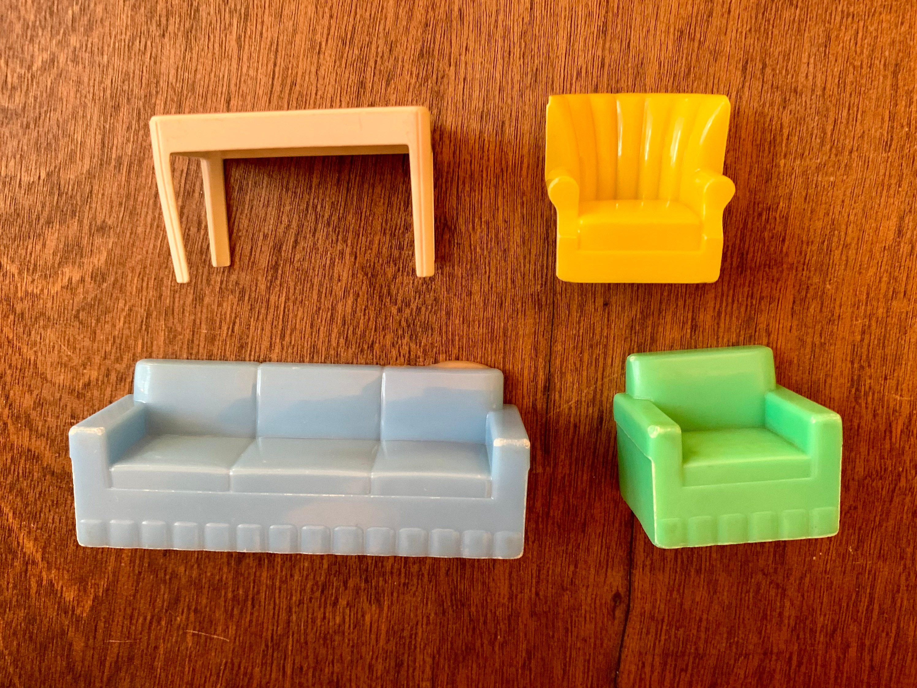 16 Pc. Set Vintage Plastic Dollhouse Furniture Etsy
