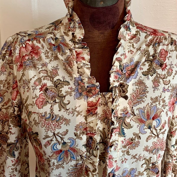 Vintage 70s Teddi Of California Polyester Blouse