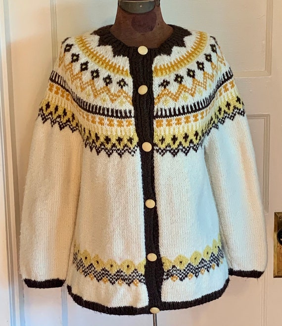 Vintage 70’s Hand Knit Sweater - image 2