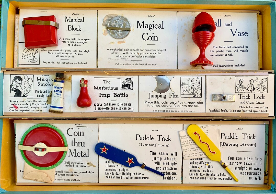 Vintage 20pc Adams Magic Set - Etsy