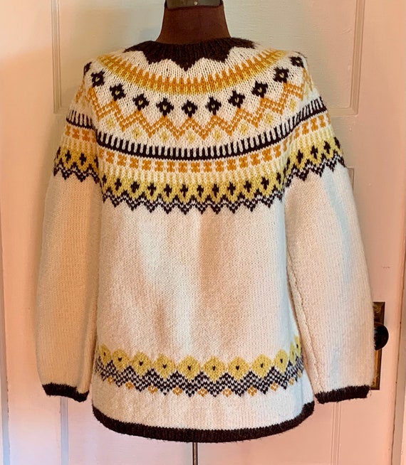 Vintage 70’s Hand Knit Sweater - image 4