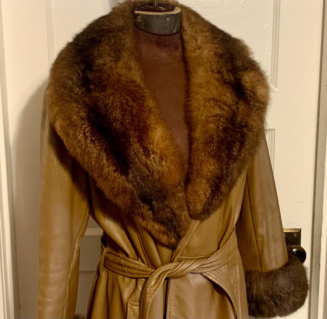 1970's CUSTOM made leather coat