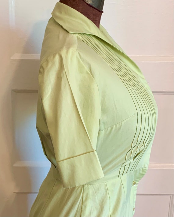 vintage dress yellow green Gem