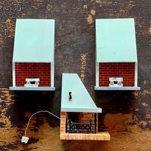 Vintage Lundby Dollhouse Fireplace