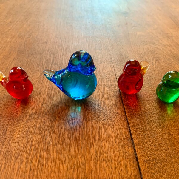 Vintage Scandinavian Glass Birds