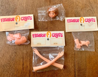 Vintage 70s Fashion Craft And Mattel Doll Parts