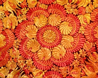 1920's Silk Embroidered Hungarian Matyo Cloth