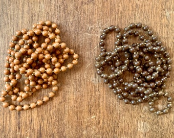 Vintage Brown Bead Necklaces