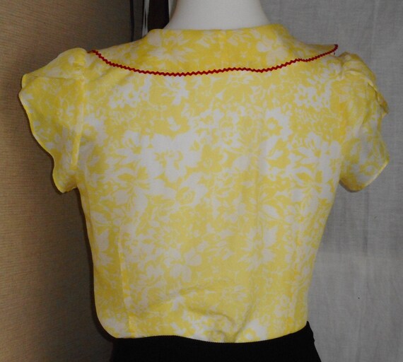 Silk Cotton Blend. Vintage Semi Sheer  Blouse. Wi… - image 6