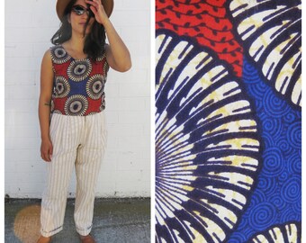 Circle Print Cropped Tank