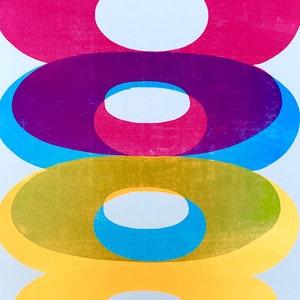 3-color Triple Eights Letterpress Print