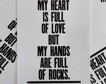 Heart is Full of Love, Hands are Full of Rocks Clarice Lispector