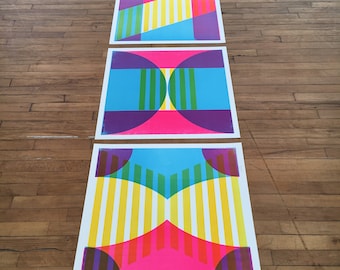 New Abstract Alphablox Geometric Prints Series of 3