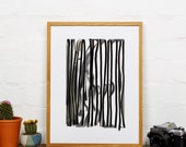 Minimal Darkroom Print, Original, A3, Art, Black and White