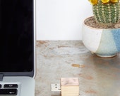 Wooden USB Flash Drive 3.0 up to 150 MB/s, Handmade, Eco Gift, Copper and Oak