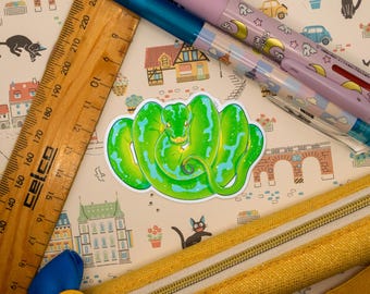 Grüner Baum Python Vinyl Aufkleber