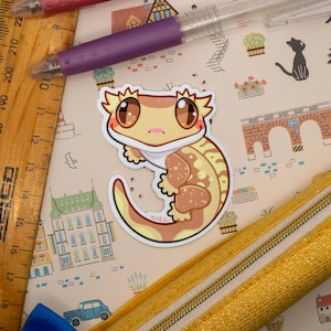 Crested Gecko vinyl sticker