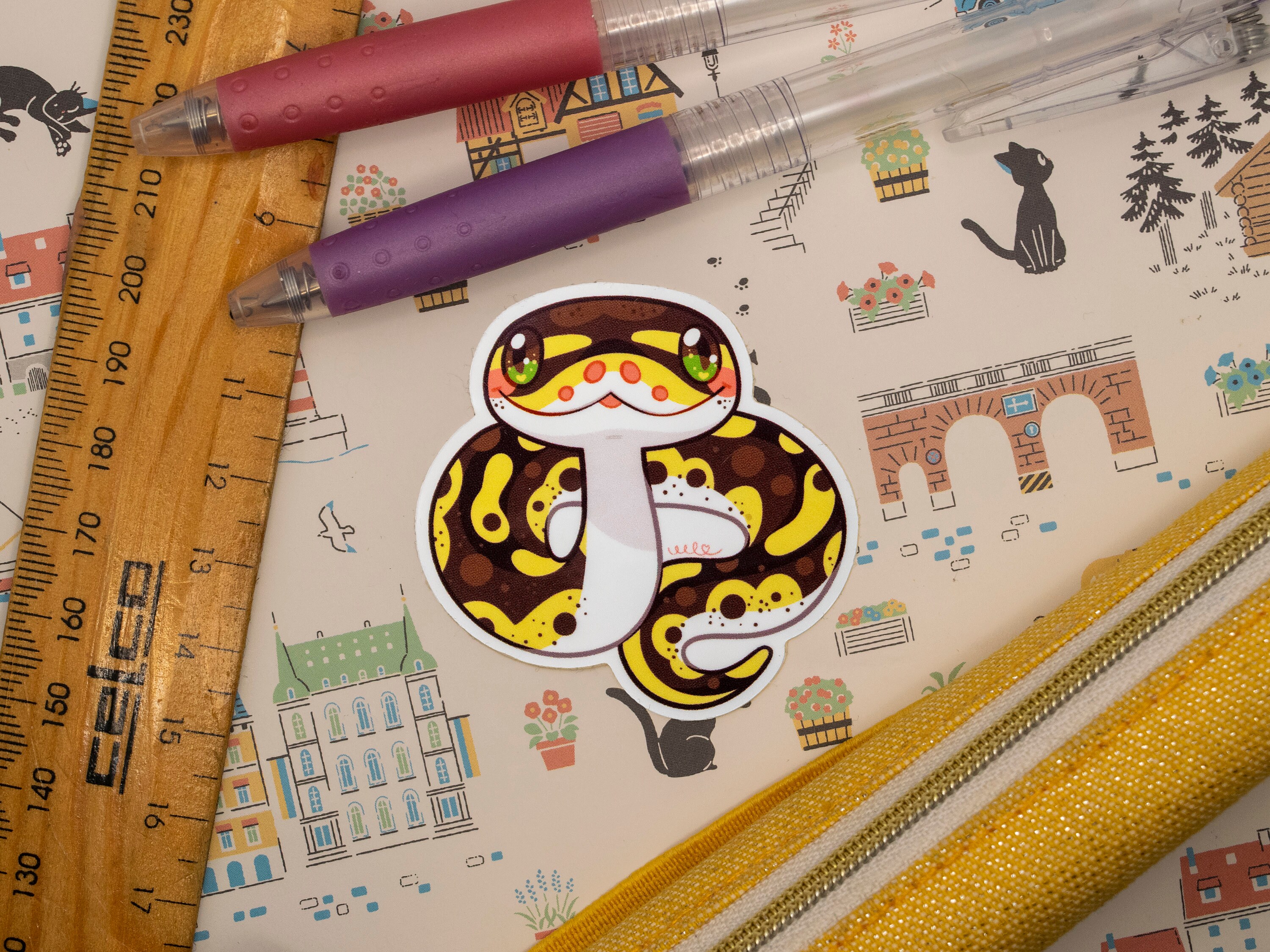 Ball Python Reptile Vinyl Sticker - Etsy