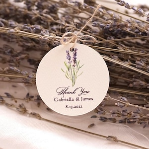 Personalized Lavender Gift Tag - Garden favor tag - Wedding Shower  Birthday gift tag - vintage wedding - botanical garden herb wedding