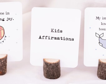 Juego de 33 tarjetas de afirmación positiva para niños. Regalo de atención plena para que los niños practiquen la meditación y afirmen verdades - Regalo de Navidad para niños