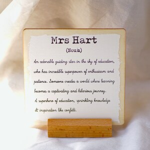 Personalized Teacher Gift Teacher Appreciation gift Classroom decor for teacher Thanksgiving gift Christmas gift for teacher thank a teacher