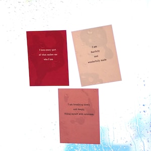 Shower Affirmation Cards - Travel Affirmation Crdas - Self Love shower - Waterproof Meditation - Mindfulness geschenken - Inspirerende citaten
