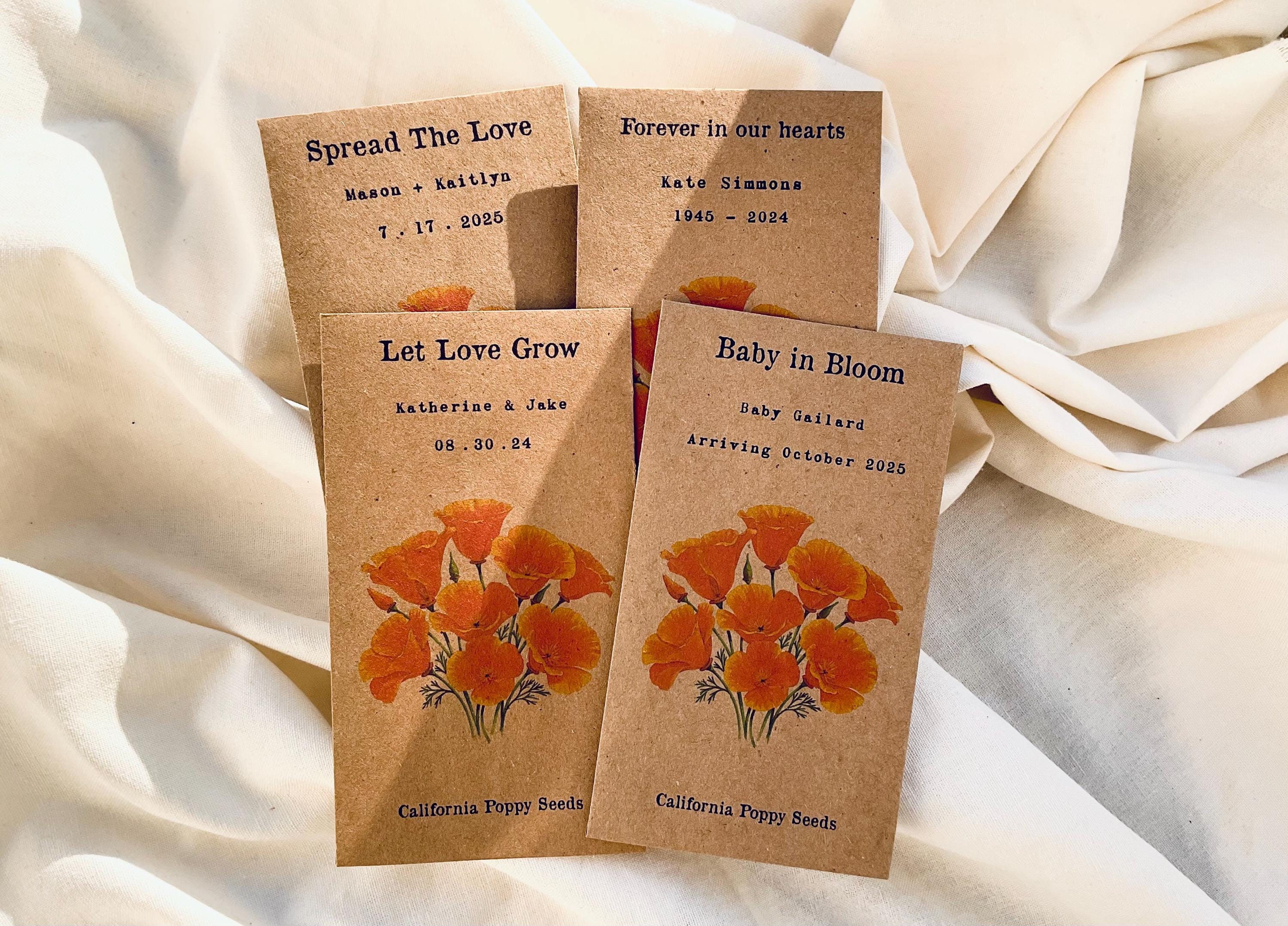 California Poppy Seed Packets