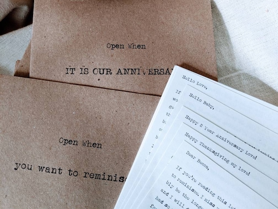 Custom Letters for Long Distance Relationship - Open When
