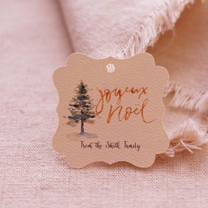 Involucro di regalo tag - vintage natale pino albero regalo tag - tag regalo Vintage Holiday - Natale regalo etichetta - Vintage Natale regalo personalizzato