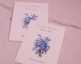 Forget Me Not funeral seeds envelopes - Funeral seeds packets - Memorial Gift - Seed Envelope Favors - Funeral Gifts - Memorial Service