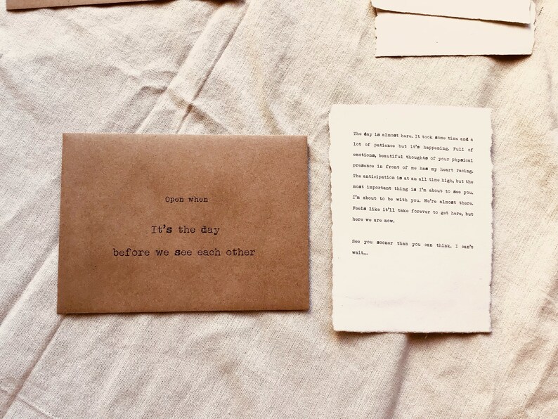 8 Open When envelopes with 8 PRE-MADE letter content - long distance letter- pre-made love card - long distance relationship Christmas gift image 3