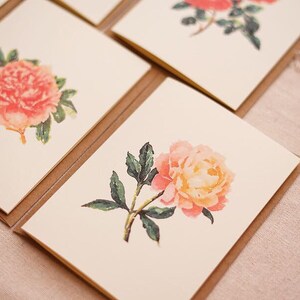 Set of 7 Botanical Greeting Cards Floral Variety Folded Note Cards With ...