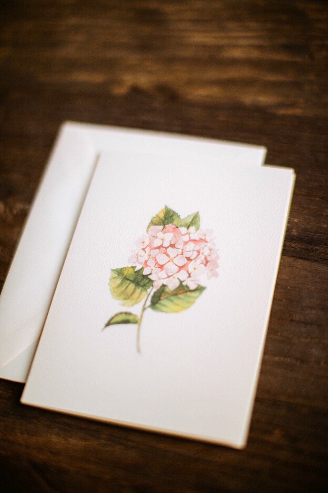 Hydrangeas Blank Note Card - Hydrangeas Thank You Card - Floral Blank ...