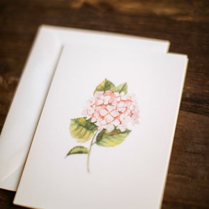 Hydrangeas Blank Note Card - Hydrangeas Thank You Card - Floral Blank ...