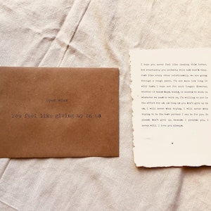 8 Open When envelopes with 8 PRE-MADE letter content - long distance letter- pre-made love card - long distance relationship Christmas gift image 8