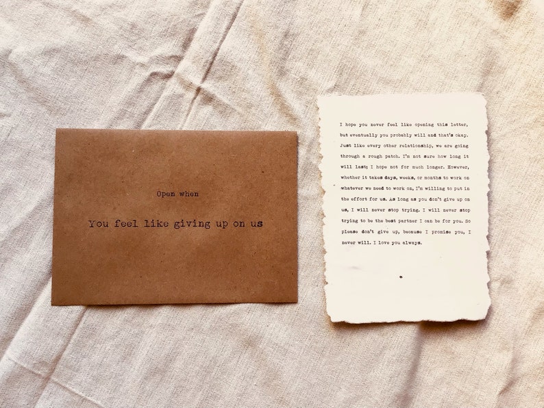 8 Open When envelopes with 8 PRE-MADE letter content - long distance letter- pre-made love card - long distance relationship Christmas gift image 8