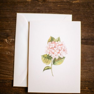 Hydrangeas Blank Note Card - Hydrangeas Thank You Card - Floral Blank ...