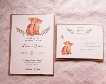 Printable or Printed - Cat Wedding Invitation Suite - Kittens wedding invitations - cat lover wedding invitation - pet wedding invitation