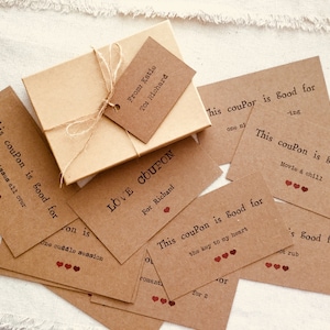 Personalized Love Coupon Box - Love Voucher - Gift for Him - Gift for Wife - Sexy Gift Idea - Valentine Gift - Love Tickets - Naughty coupon