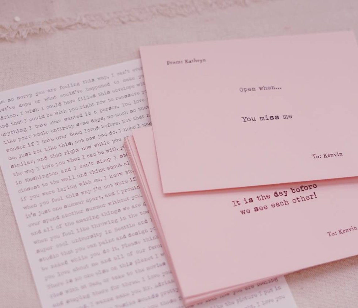 Distance Letter Long Distance Relationship Envelopes & Letters - Open When Envelopes ...